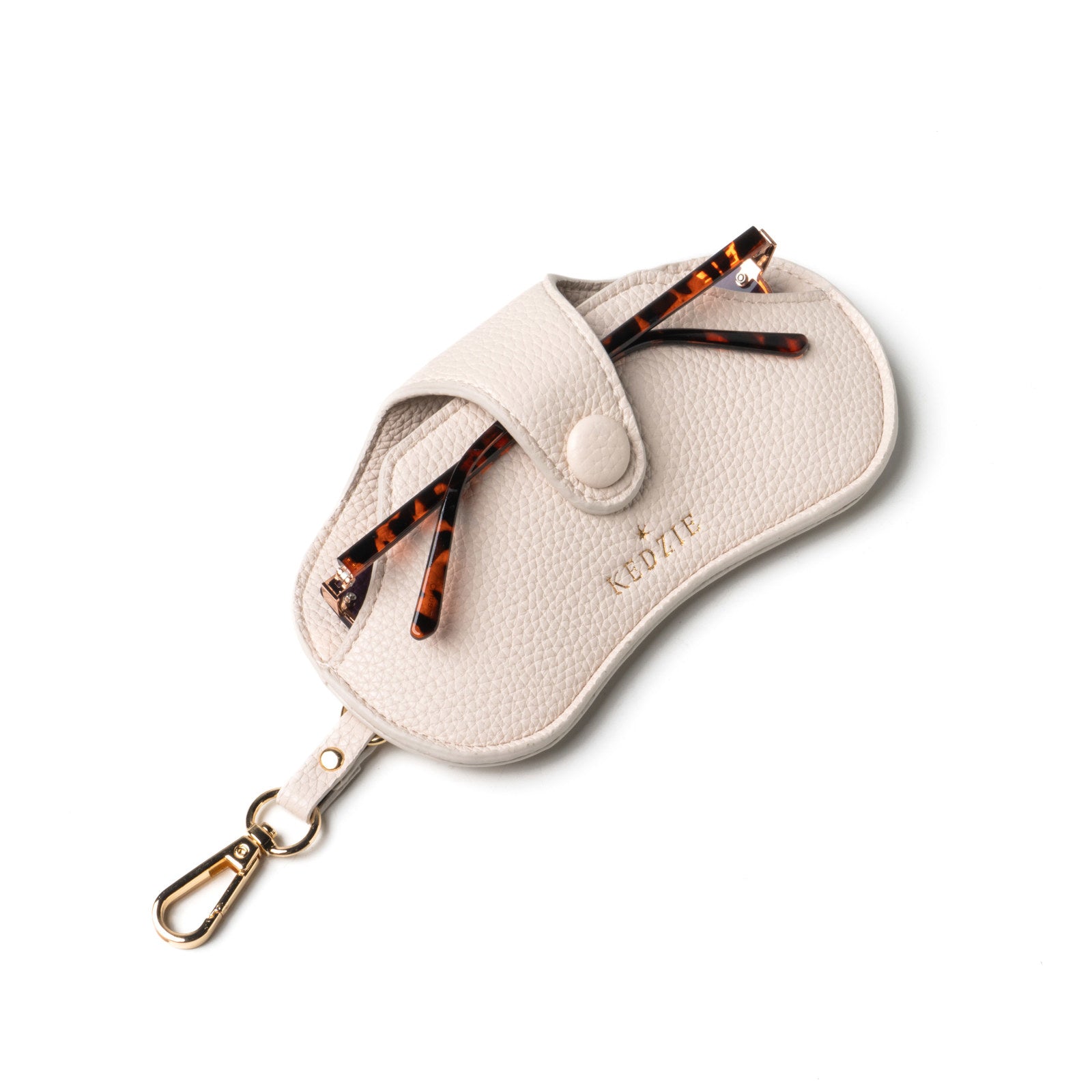 Kedzie Eclipse Vegan Leather Eyewear Case Keychain