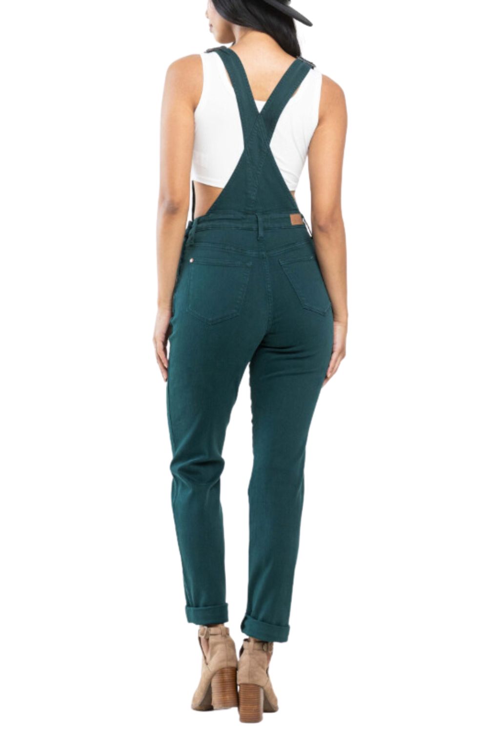 Judy Blue Womens Double Cuff Boyfriend Overalls