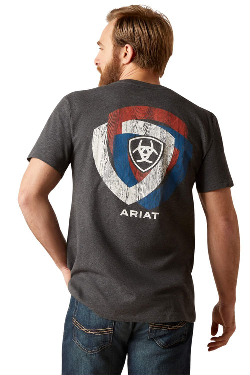 Ariat Mens Wooden Badges Short Sleeve T-Shirt