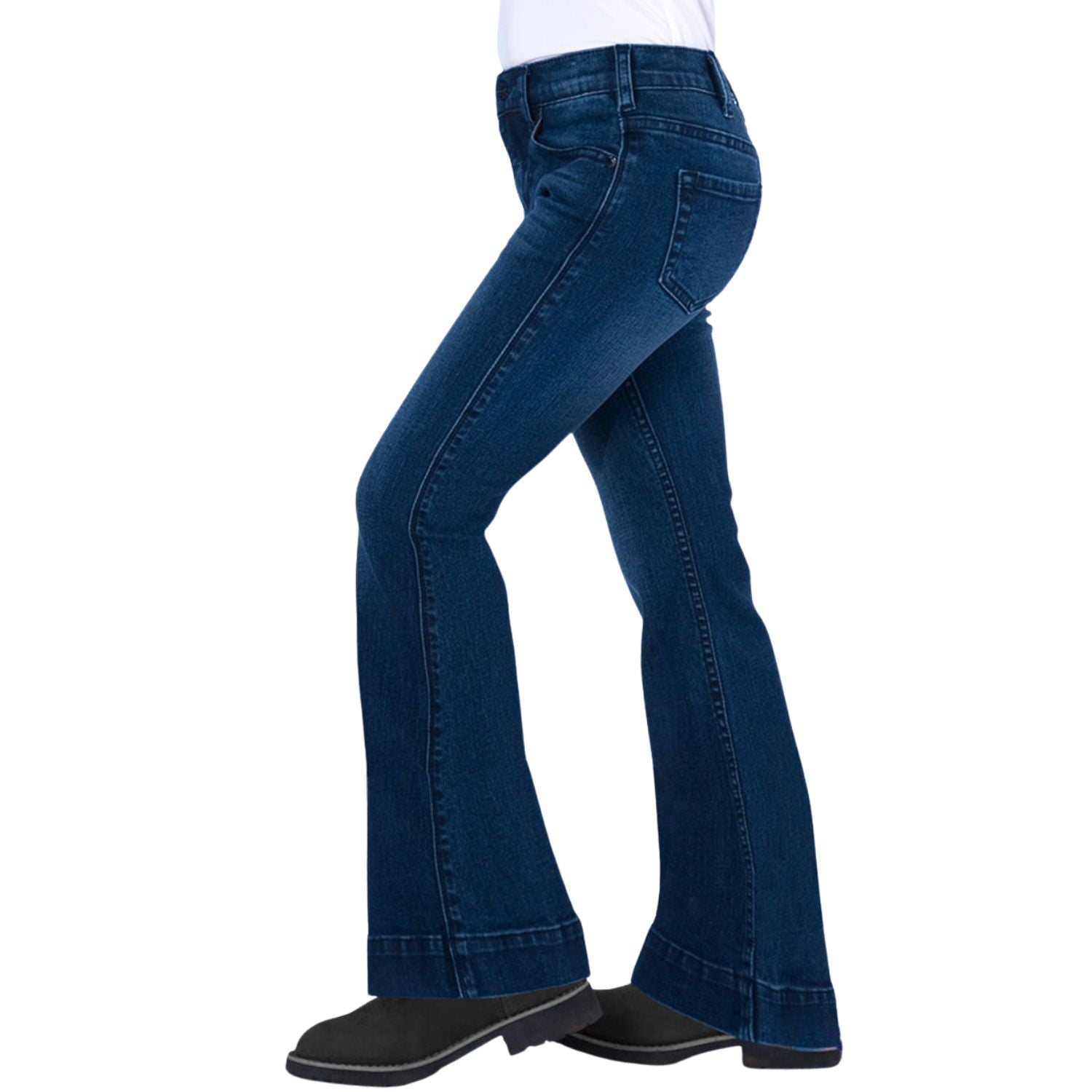 Cowgirl Tuff Girls Stretch Denim Mid Rise Trouser Jeans