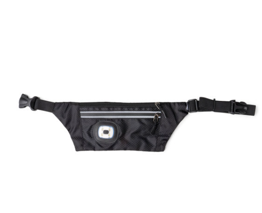 Night Scope Sling Bag with Reflective Zippers & Rechargeable LED Light