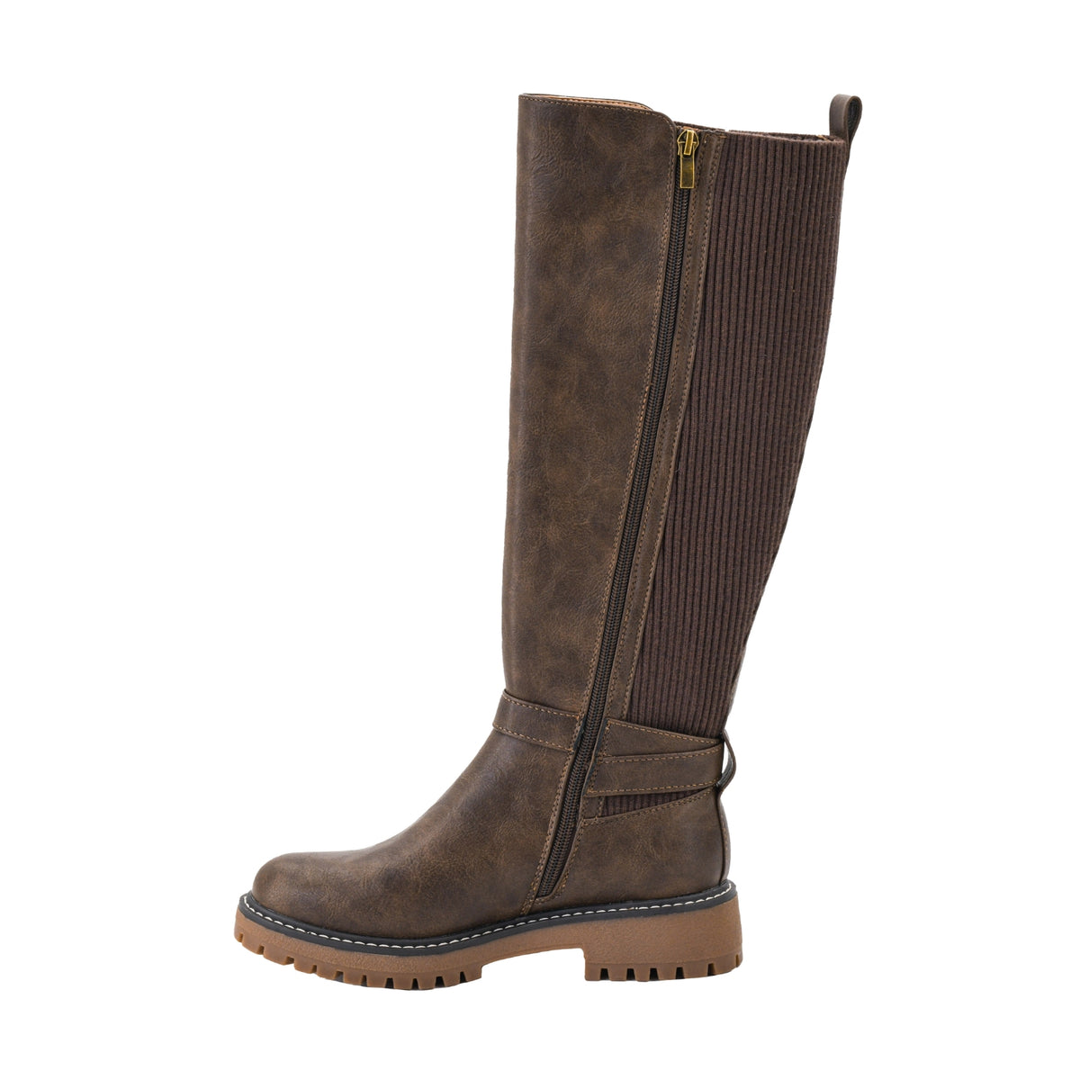 Corkys Let's Grab Coffee Women's Knee High Buckle Boots, Mocha