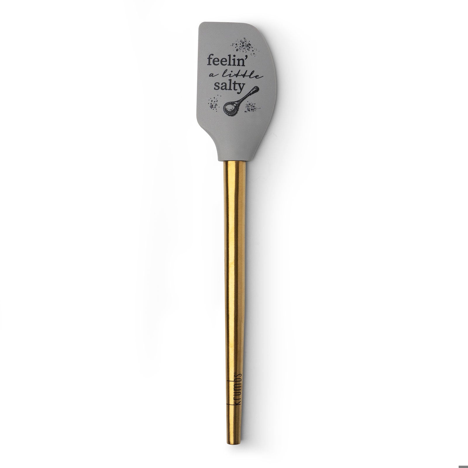 Krumbs Kitchen Elements Collection Silicone Spatula with Gold Metal Handle