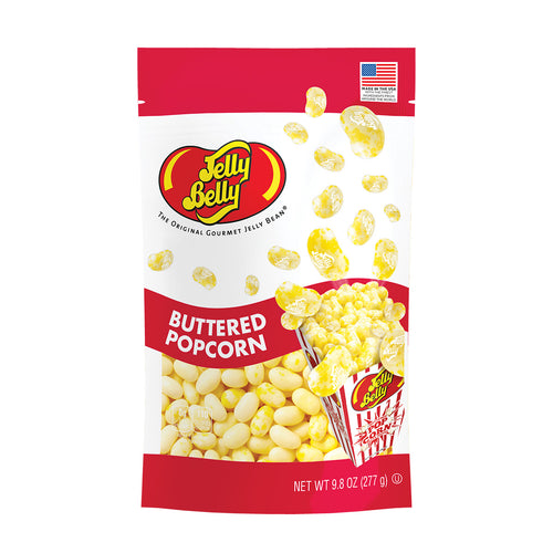 Jelly Belly Buttered Popcorn Jelly Beans 9.8 oz Resealable Pouch Bag
