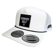 Hooey Mens Backswing Cowboy Golf Adjustable Snapback Cap Hat, White