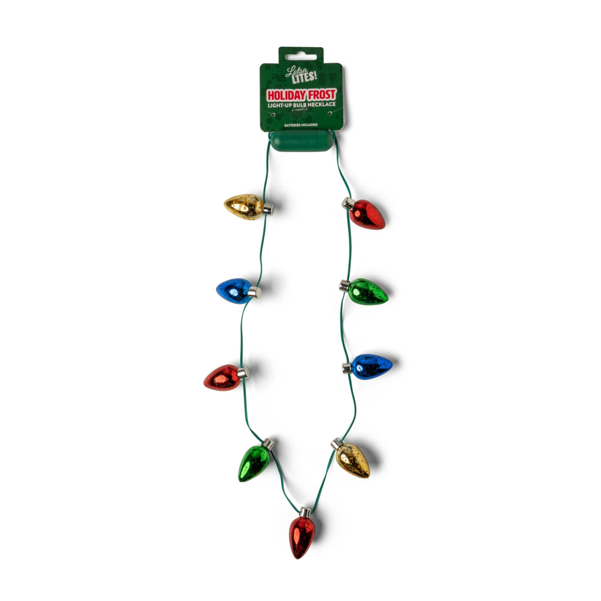 Lotsa LITES! Holiday Frost Bulb Necklace