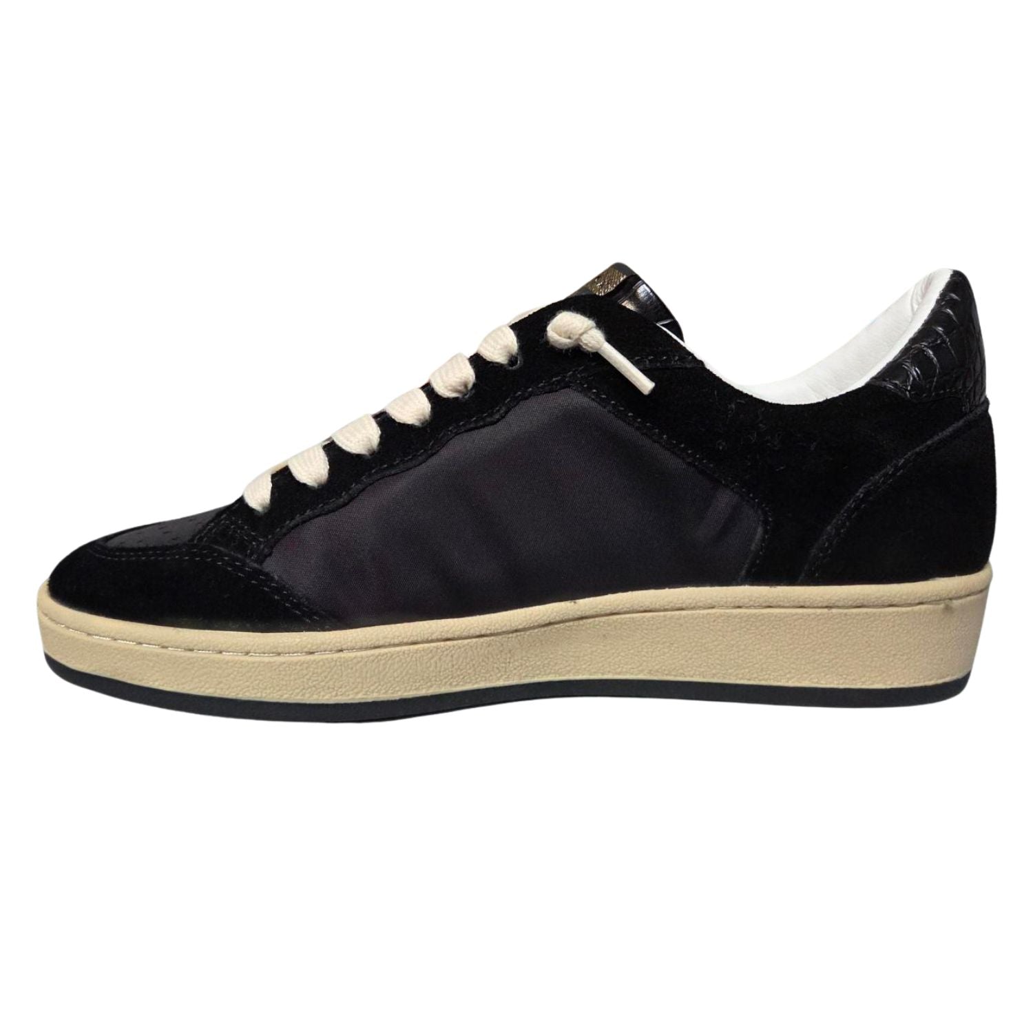 Vintage Havana Womens Next 12 Sneakers, Black/Black Croco