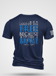 Nine Line Land of the Free Because of the Brave Men's T-Shirt Made in U.S.A.