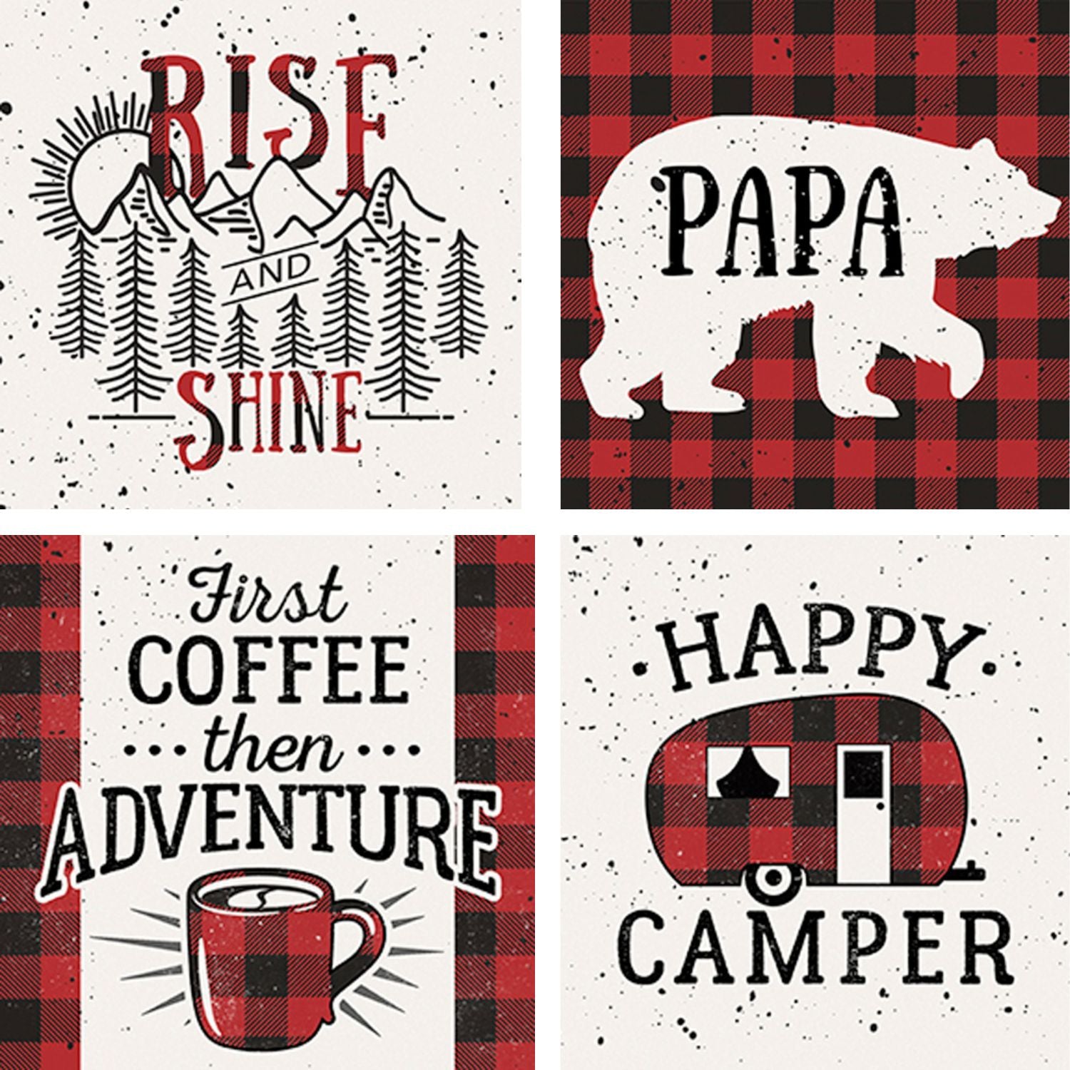 Carson Home Accents Square House Coaster Set