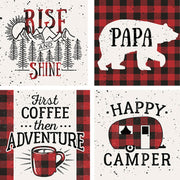 Carson Home Accents Square House Coaster Set