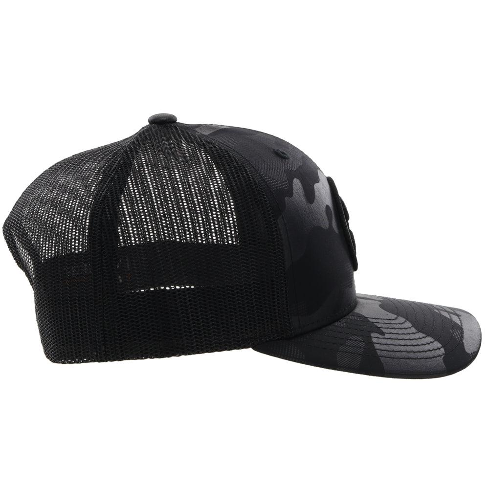 Hooey Mens "O Classic" Hooey Black Camo Embroidered Trucker Hat