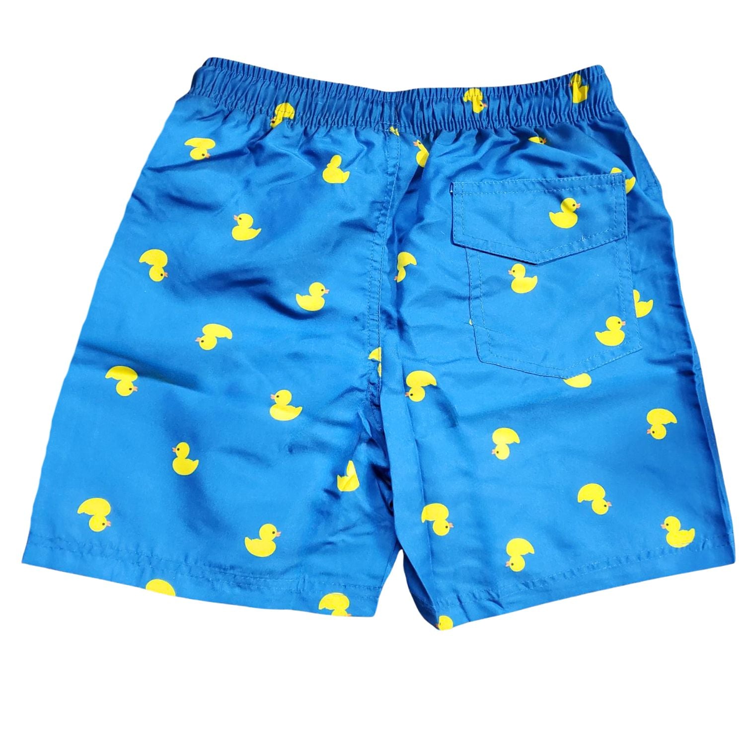 Heat Swimwear Boys Printed Tie Front Swim Trunk Board Shorts, Ducks