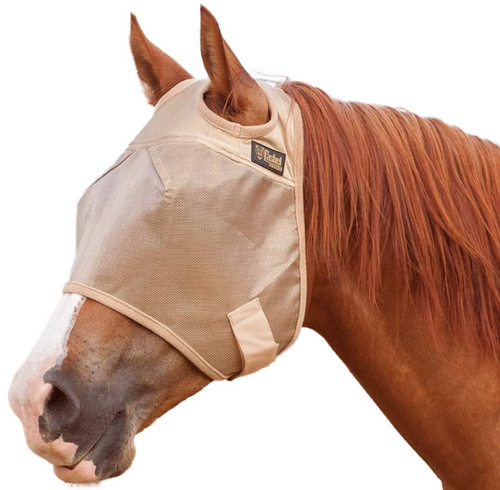 Cashel Economy Horse Fly Mask, Insect & Sun Protection, Gold