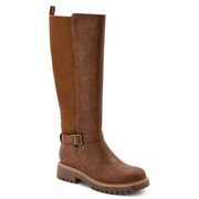 Corkys Let's Grab Coffee Women's Knee High Buckle Boots, Cognac
