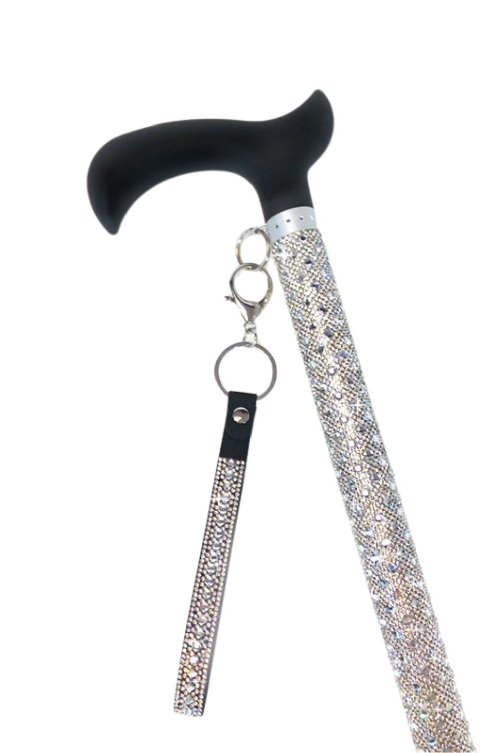 Jacqueline Kent Royal Ice Adjustable Crystal Rhinestone Cane, White Diamond