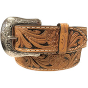 Twisted X Mens Floral Scroll Tooled Leather Western Belt
