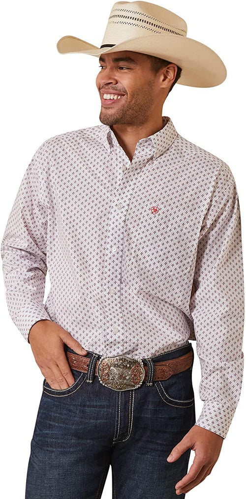 Ariat Mens Destin Classic Fit Long Sleeve Button Down Patterned Shirt