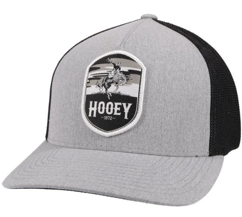 Hooey Mens "O Classic" Grey Camo & White Curved Bill Snapback Hat Cap