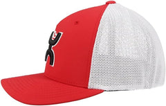 Hooey Mens Coach Flex Fit Cap Hat, Red/White
