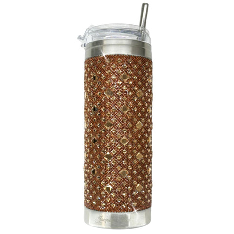 Jacqueline Kent 20 oz Pumkin Spice Tumbler with Clear Lid, Straw and Gift Bag