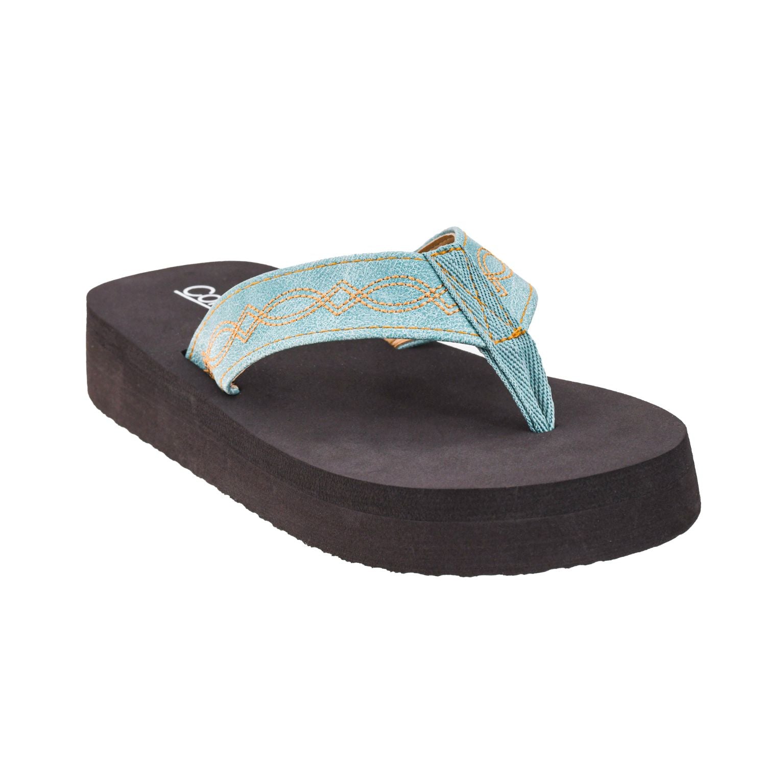 Corkys Womens Overboard Flip Flop Sandals, Turquoise