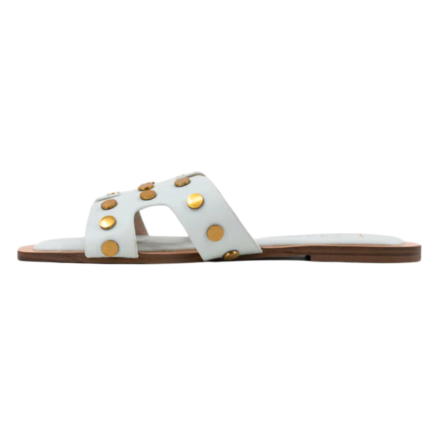Shu Shop Womens Donatella Studded Slide Sandals, Mint