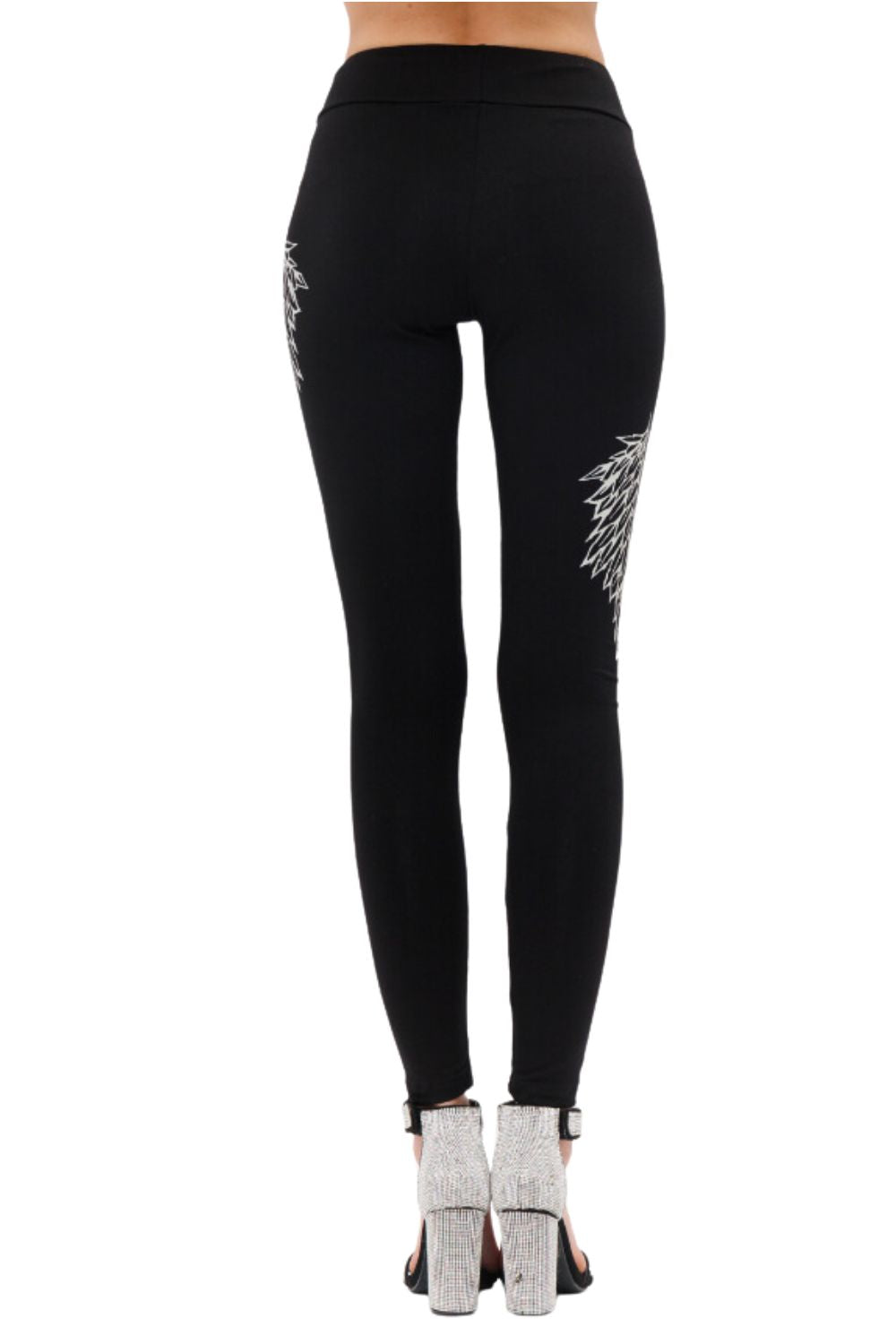 Vocal Womens Wing Print Ankle Legging