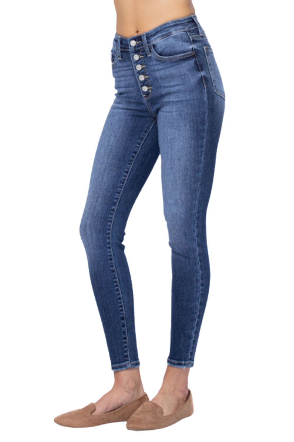 Judy Blue Womens Medium Wash Skinny Fit Denim Jeans