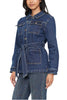 Judy Blue Womens Mid Length Utility Side Slit Denim Jacket