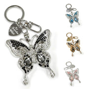 Jacqueline Kent Crystal Butterfly Purse Charm Keychain