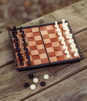 Bunk House King Of The Hill Magnetic Travel Chess And Checkers Set