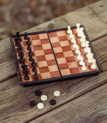 Bunk House King Of The Hill Magnetic Travel Chess And Checkers Set