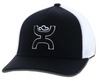 Hooey Mens "Coach" Black/White Hat Cap, Flexfit, L/XL