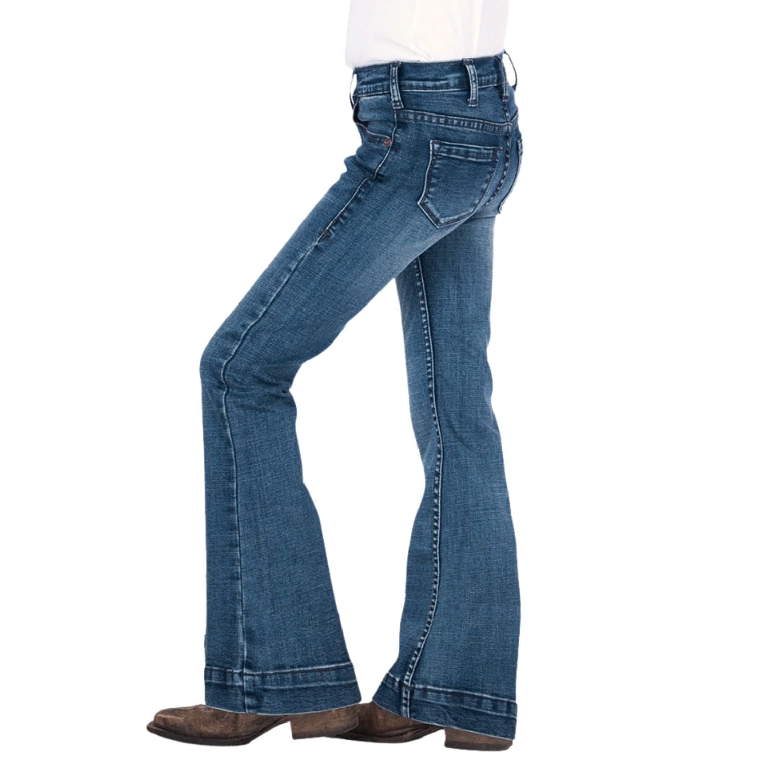 Cowgirl Tuff Girls Just Tuff Western Mid Rise Medium Trouser Jeans