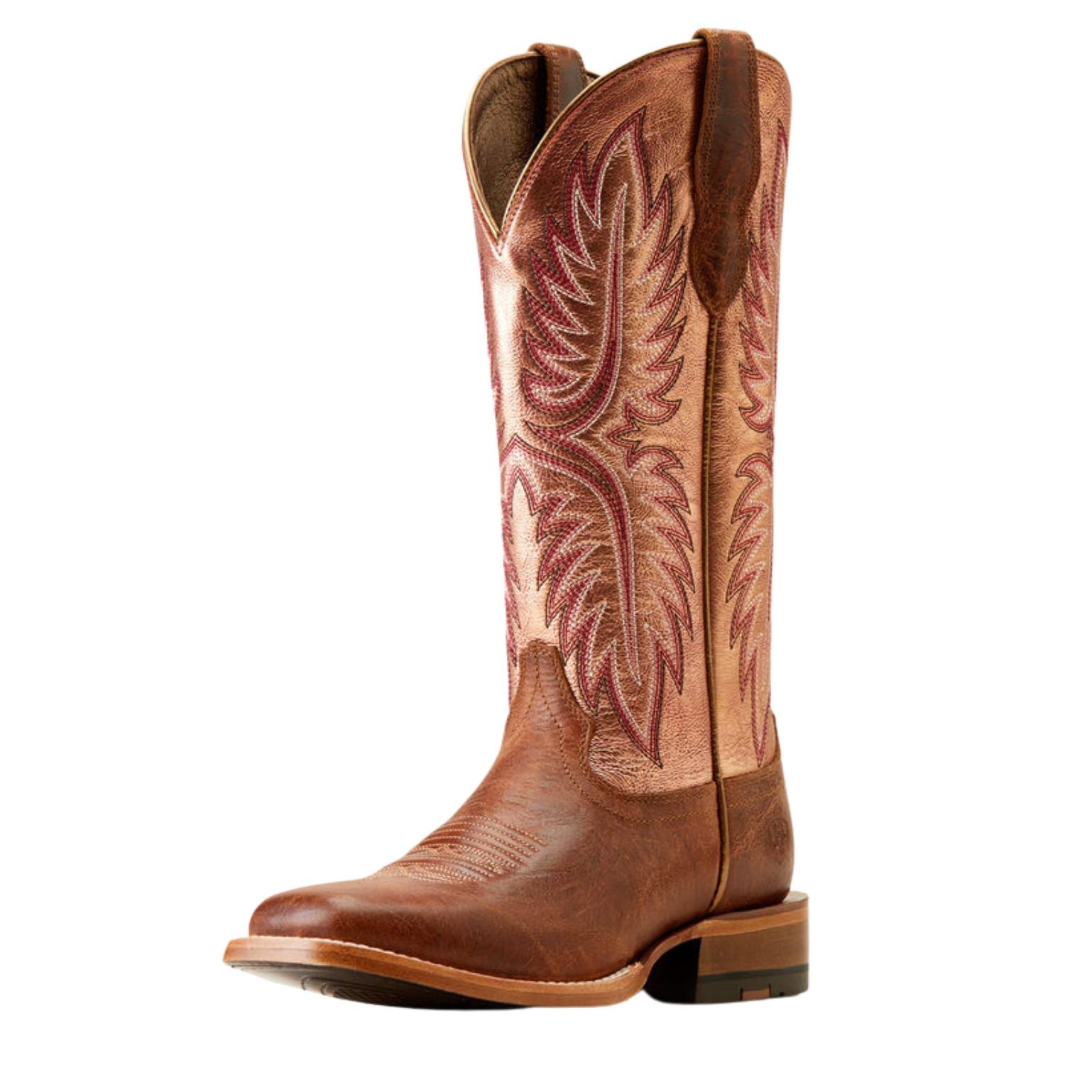 Ariat Womens Frontier Calamity Jane Boot, Bite the Dust Brown / Desert Sunrise