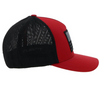 Hooey Mens "Liberty Roper" Flexfit Water & Sweat Resistant Hat Cap, Red/Black