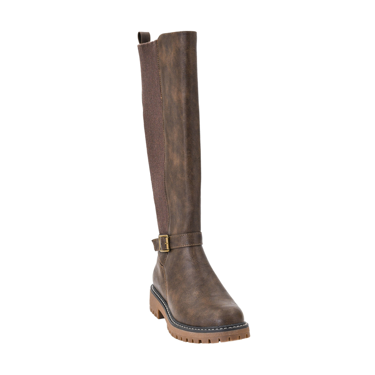 Corkys Let's Grab Coffee Women's Knee High Buckle Boots, Mocha