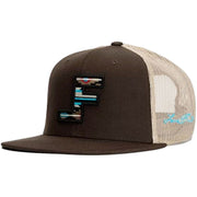 Lane Frost Mens Bronc Aztec Logo Adjustable Mesh Back Trucker Baseball Cap Hat