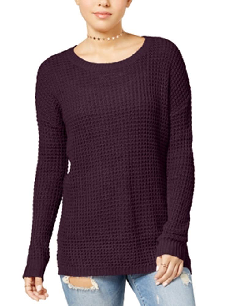 Ultra Flirt Juniors Waffle-Knit Pullover Sweater