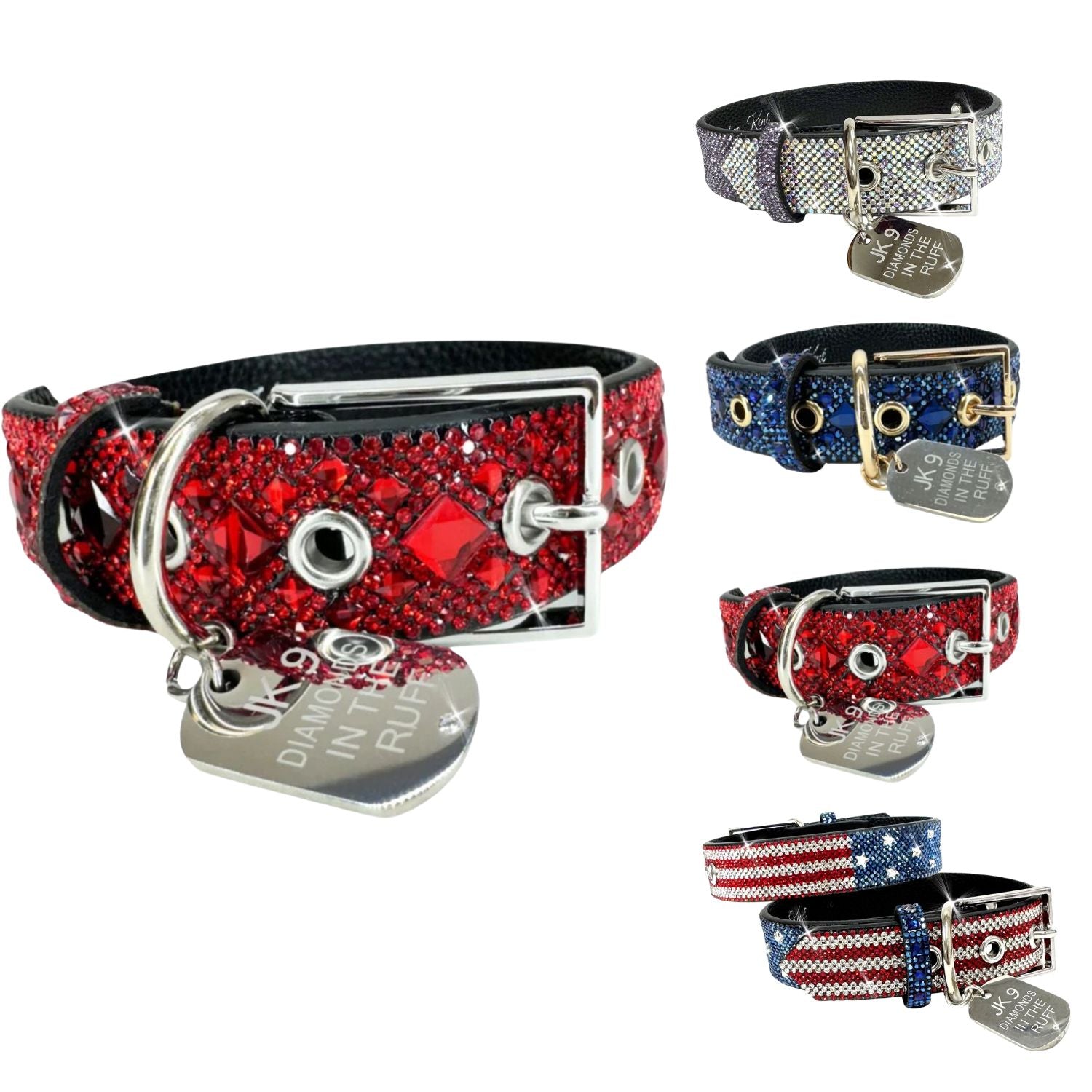 Jacqueline Kent Crystal Embellished Dog Collar, Medium