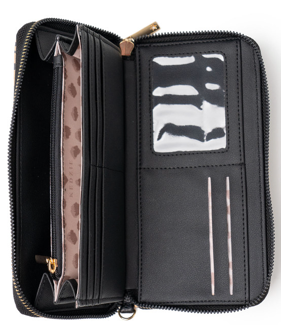 Kedzie Eclipse Zip-Around convertible Clutch Wallet