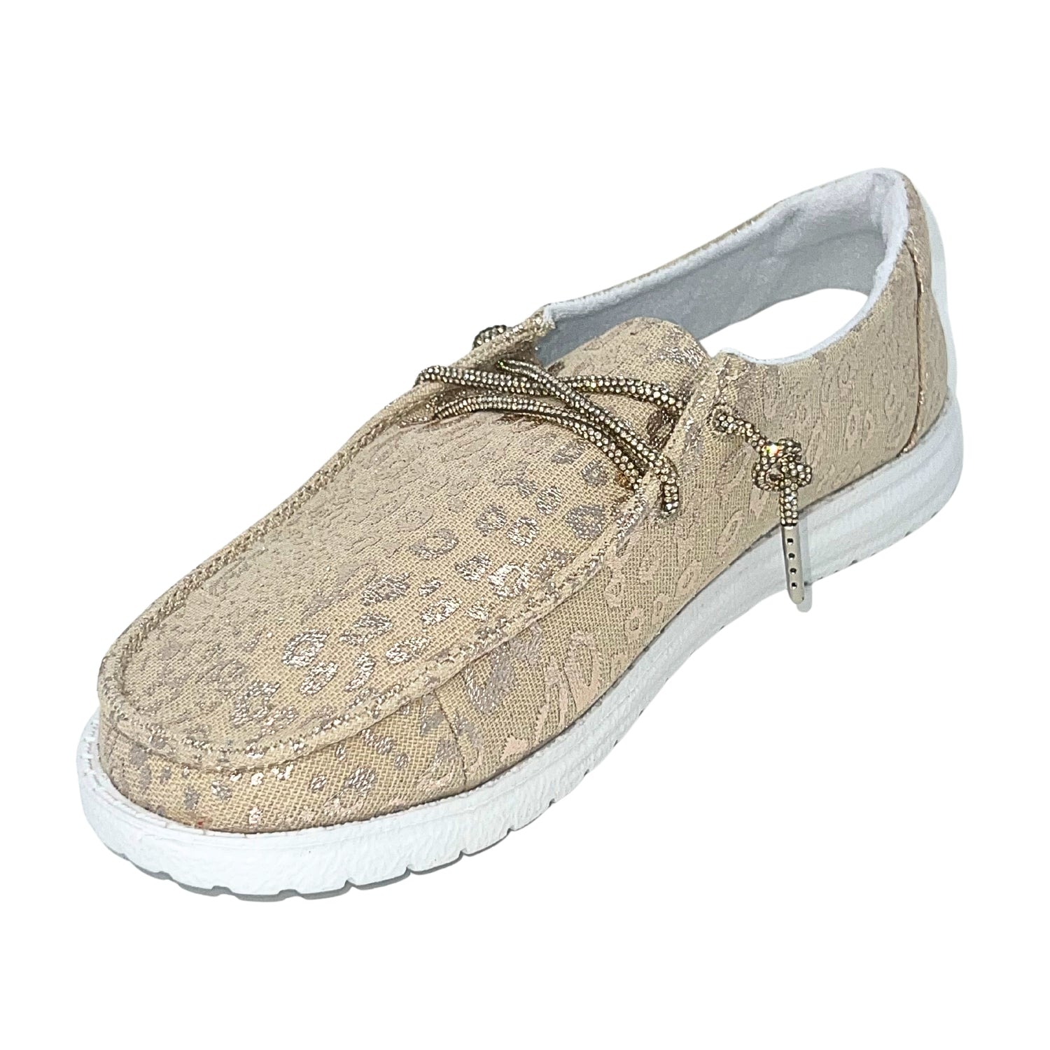 Very G Women's Holly Leopard Print Slip-On Boat Shoe Casual Loafers, Natural