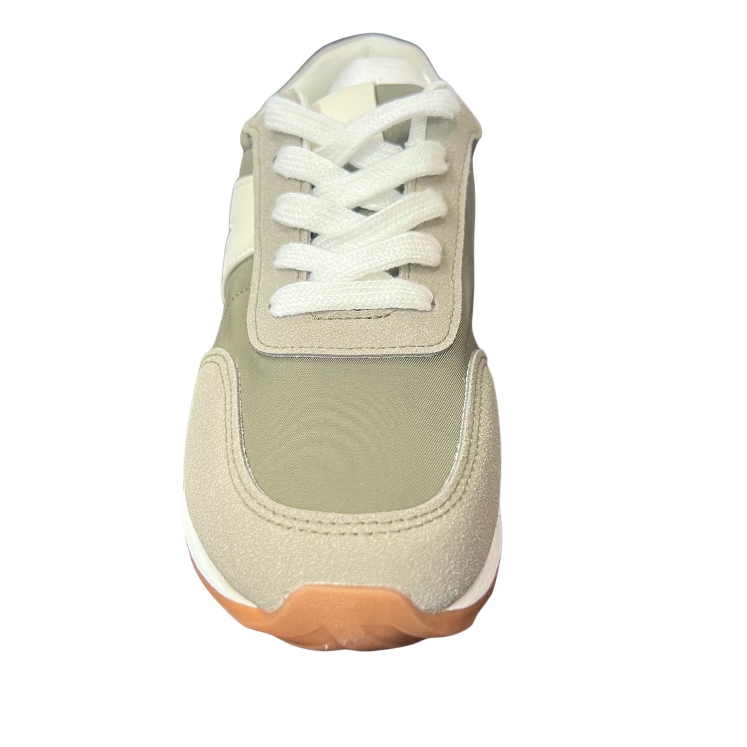 Very G Womens Joel Lace Up Platform Slip On Fashion Sneaker, Olive