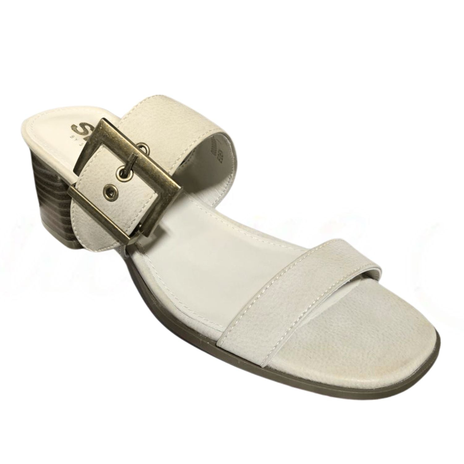 Shu Shop Womens Eden Buckle Strap Slide Heeled Sandal