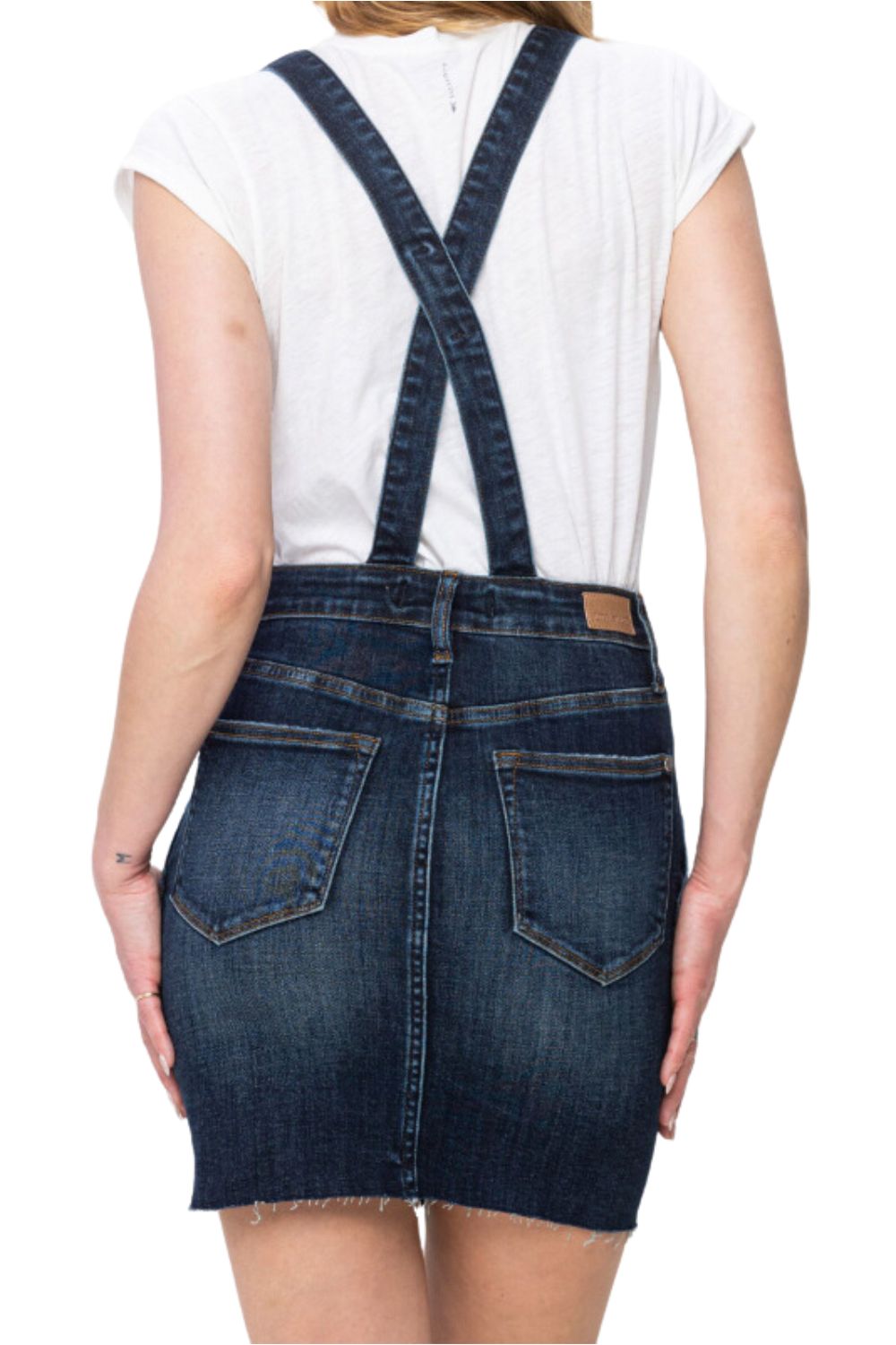 Judy Blue Womens High Waist Denim Overall Skirt