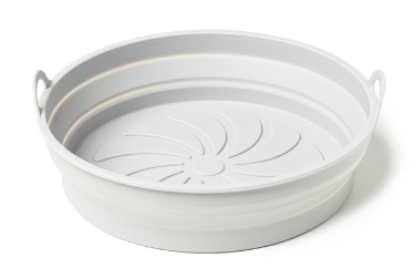 Krumbs Kitchen Essentials Collapsible Silicone Air Fryer Basket, Cook More Clean Less, Round or Square