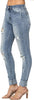 Judy Blue Womens High Waist Tall Destroyed Skinny Jeans