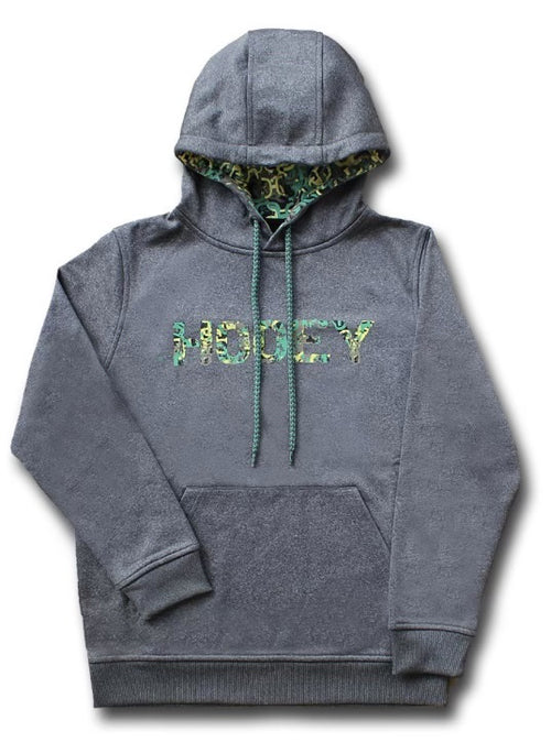 Hooey Mens Ziggy Logo Pullover Hoodie, Grey