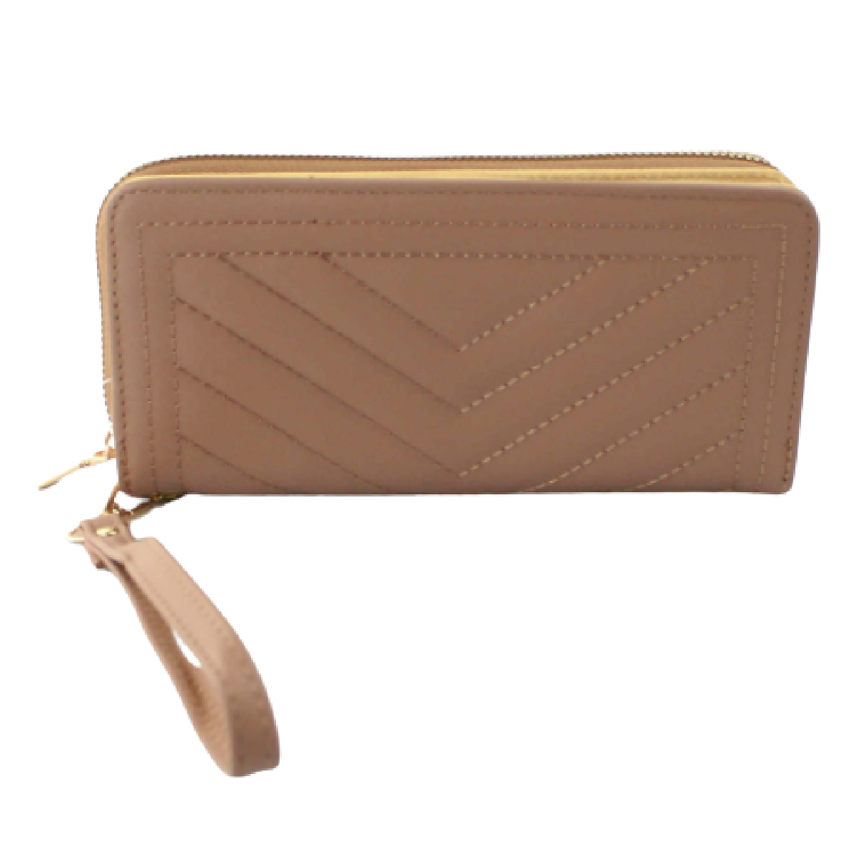 AR New York Women's Quilted Wallet Wristlet Phone Purse, Khaki