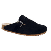 Very G Women's Joanna Corduroy Buckle Detail Slip-On Clogs, Black